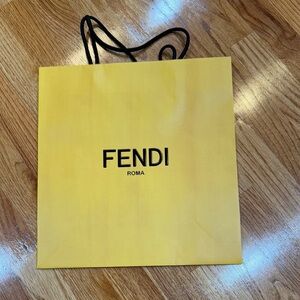 Fendi Yellow Shopping Bag